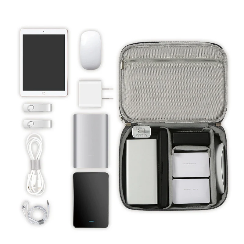 Borsa per cavi da viaggio portatile digitale USB Gadget Organizer fili per caricabatterie kit per custodia con cerniera accessori per valigetta