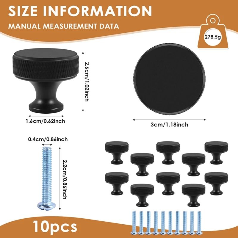 ABNO-10Pcs Furniture Knobs, Door Drawer Handles, Cabinet Handles, Old Metal Handles, Furniture Knobs, Knobs