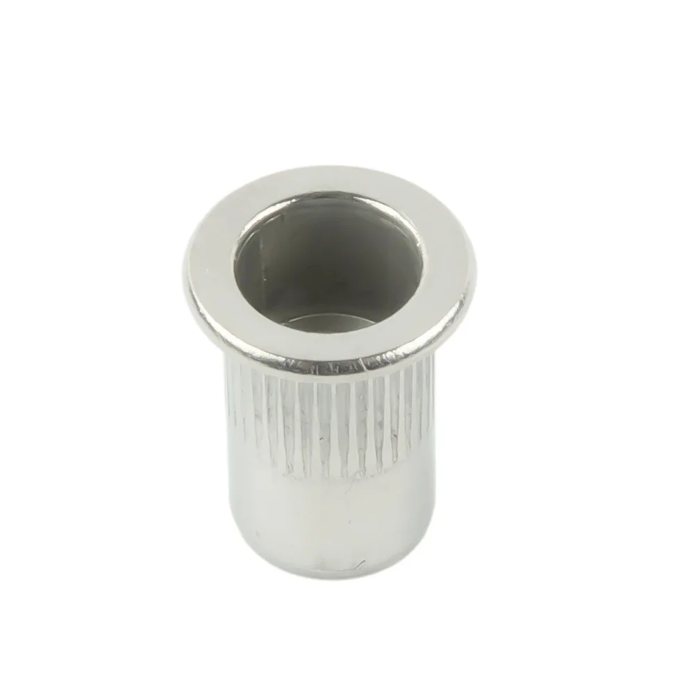 Automotive Decoration Rivet Nuts Stainless Steel 1/4\"-20 Thread Fastener Threaded Flat Head Insert Nut Rivnuts