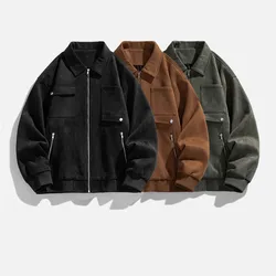 Plus Size 150KG Autumn Spring Men Jackets Loose Vintage Oversized Coats 6XL 7XL 8XL