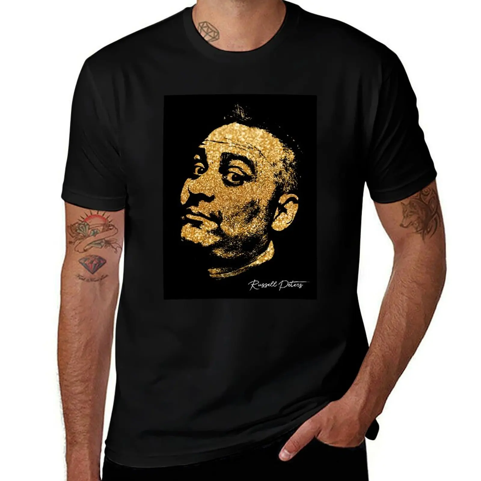 Russell Peters portrait T-Shirt Festival Party Tee Top