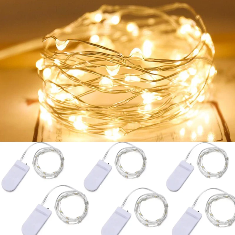 2Packs of Fairy light Battery Included String Lights LED Copper Wire Starry Lights Garland Christmas Wedding Party Decoration