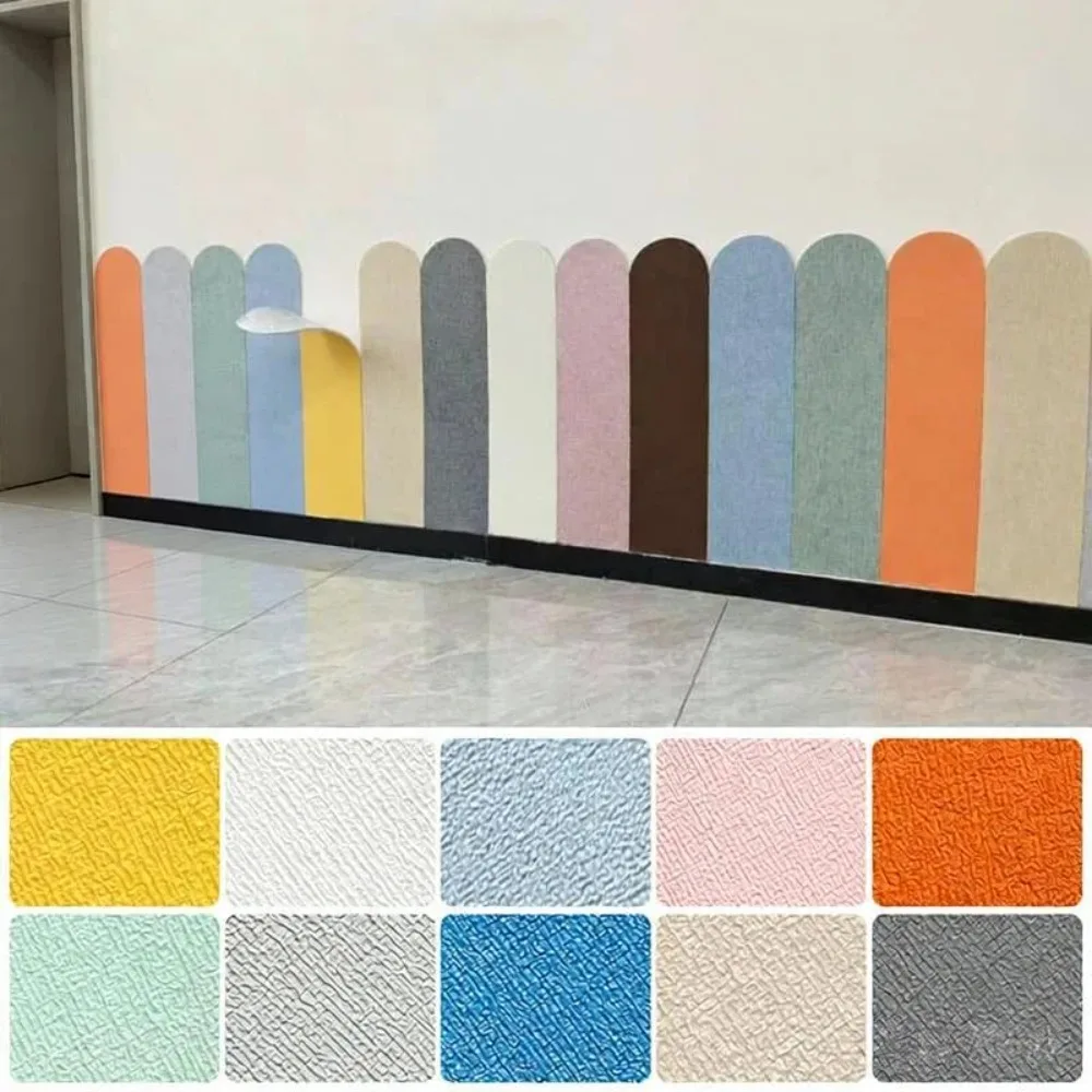 5/10/15PCS Self Adhesive Anti-Collision Soft Package Wall Sticker Room Surround Protect Board Peel and Stick Headboard deco