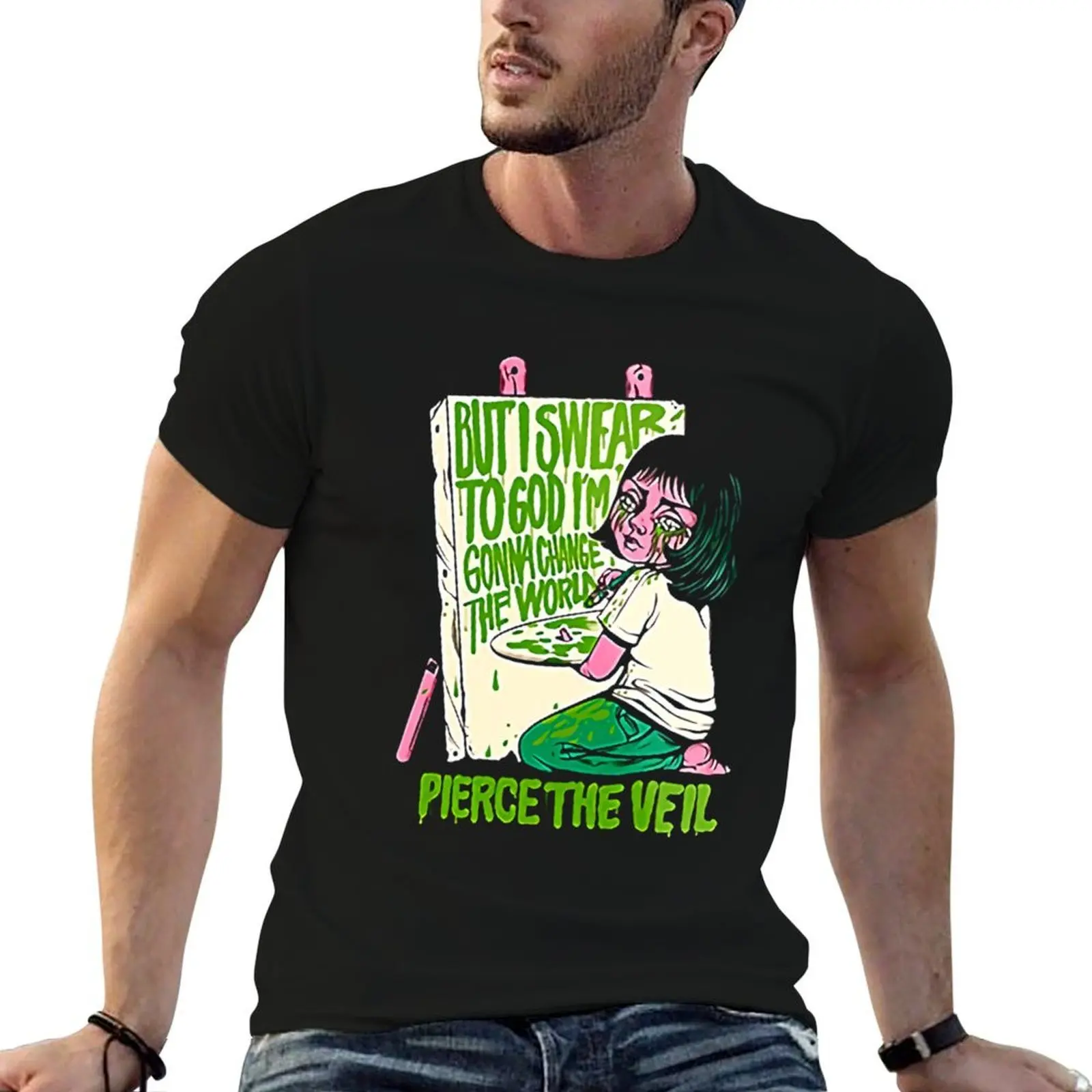 

PIERCE-THE VEIL GONNA CHANGE T-Shirt man t shirt heavy cotton graphic t shirts for man t shirt for man T-shirt