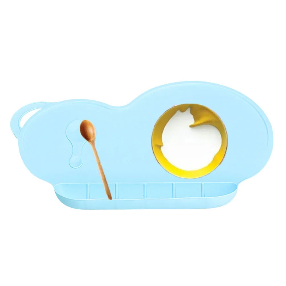 

Silicone Placemat Sky-Blue Cute Cartoon Pattern Washable Non-Skid Table Mat Home Kitchen Office Dining Decoration