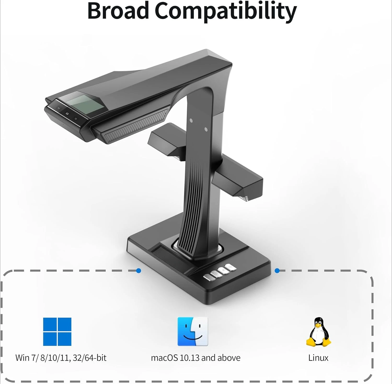 ET24 Pro Professional Book Scanner  24MP Document Camera 3rd Gen Auto-Flatten & Deskew Tech  A3 Document Scanner 180+ Lan