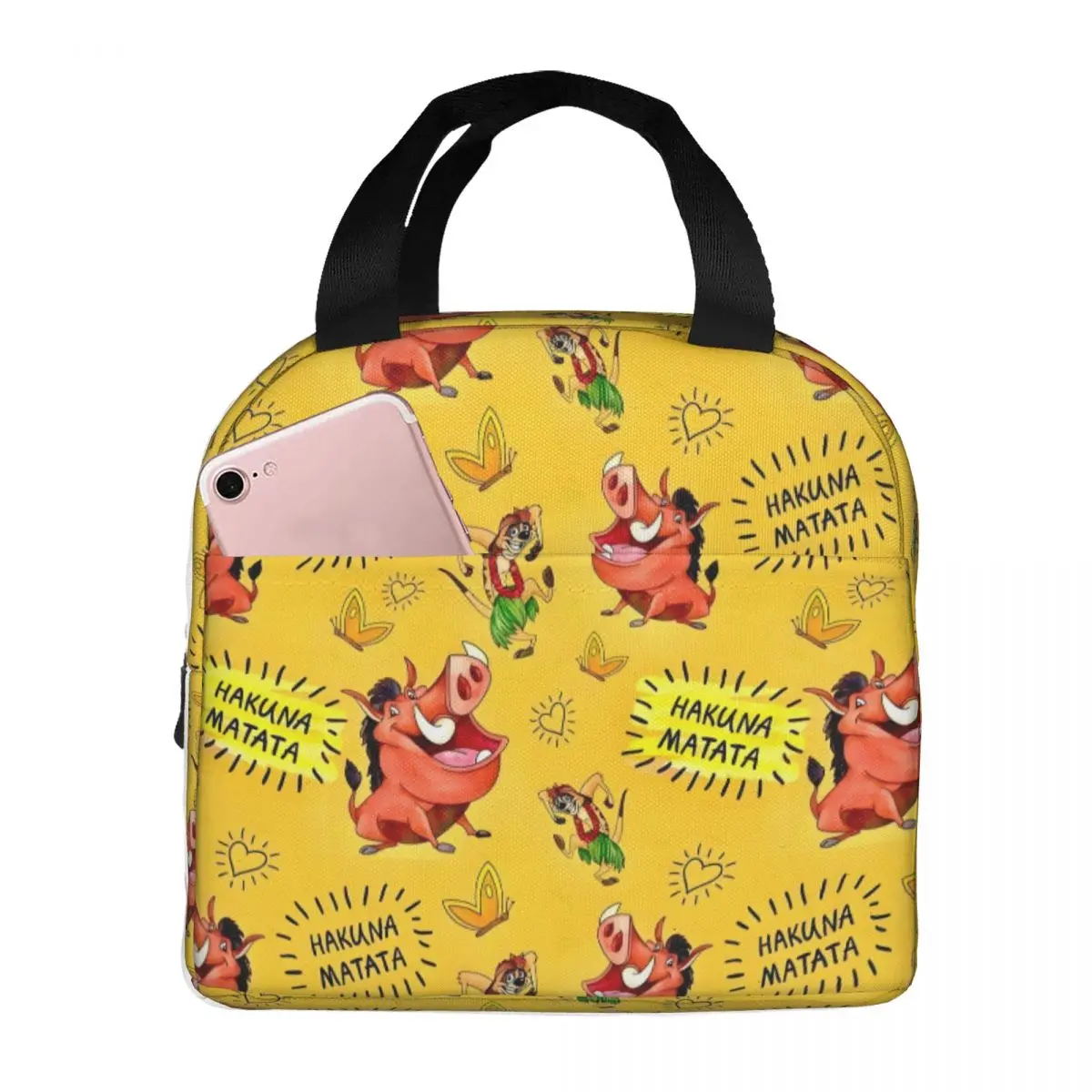 

Custom Liones Anime Kinges Thermal Insulated Lunch Bags Hakuna Matata Simba Resuable Lunch Tote Picnic Storage Food Box