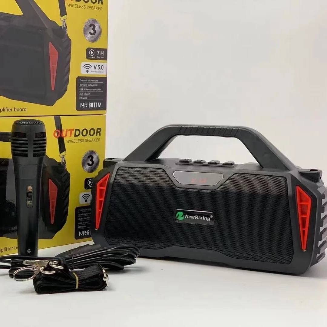 

NEWRIXING NR-6011M Portable Spkr Bt Airplay Smart Home Cinema System Single Hot Air Box Speaker