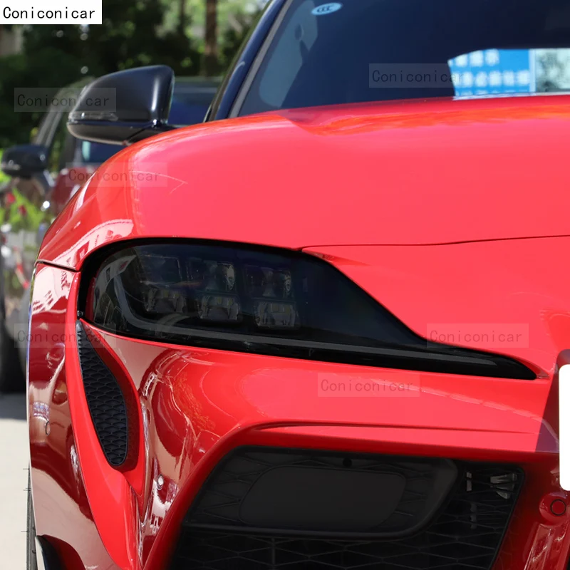 For Toyota Supra 2019-2023 Car Exterior Headlight Anti-scratch Front Lamp Tint TPU Protective Film Repair Accessories Sticker
