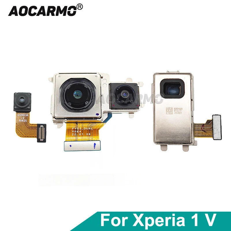 Aocarmo For Sony Xperia 1 V XQ-DQ72 DQ44 SO-51D X1V Front Facing Back Ultra Wide Main Telephoto Zoom Camera Module Flex Cable