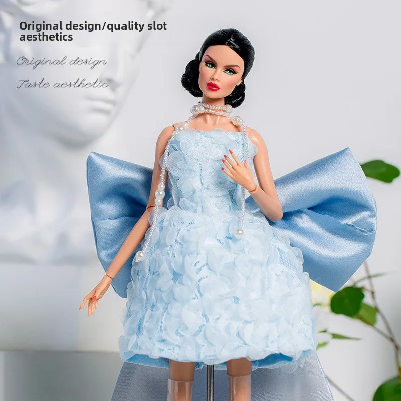 เสื้อผ้าตุ๊กตาเซียนเซียนชุด 1/6 อะนิเมะ BJD 32 ซม.ซุปเปอร์โมเดลตุ๊กตาเสื้อผ้าอุปกรณ์เสริมแฟชั่นสีฟ้าคลาสสิกหญิง DIY ของเล่นสะสม