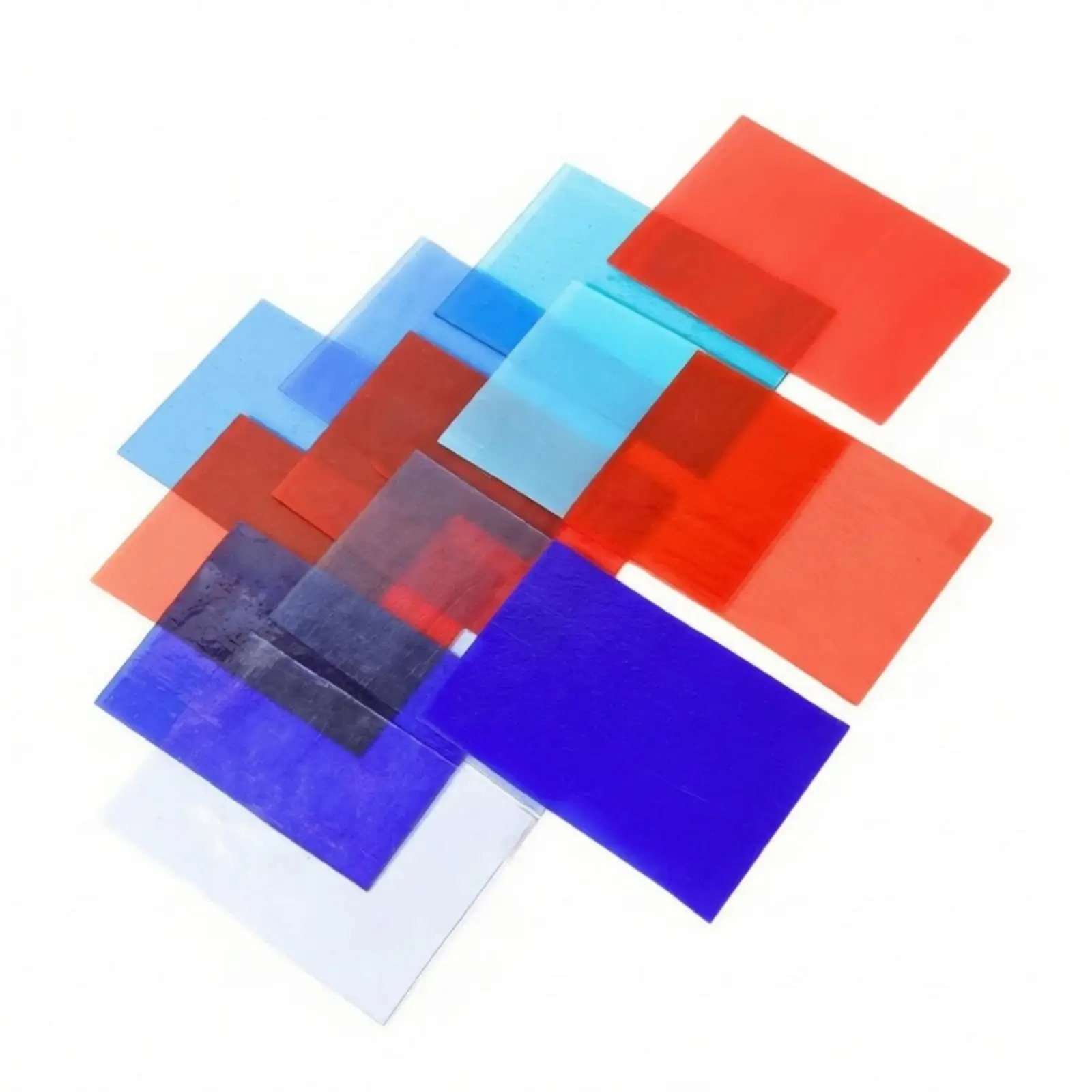 Artistic Fused Glass Sheets 12 Pack for Mosaic Making Stained Glass Panels DIY Craft Projects