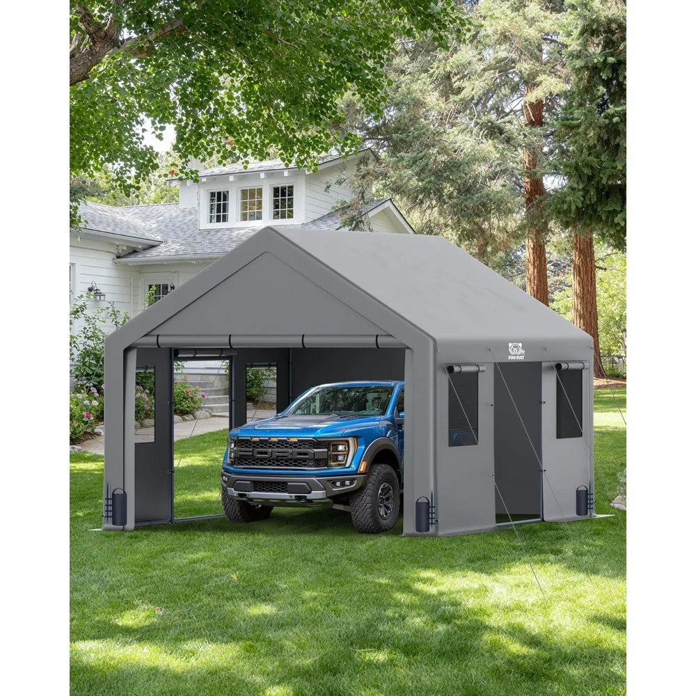 

13x20 FT Heavy Duty Carport, Portable Garage Waterproof & UV Protected Car Canopy with Reinforced Steel Frame, Customized