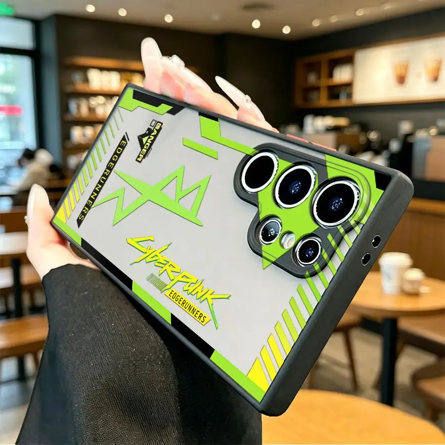 Edgerunners C-Cyberpunks Funda Rückseitige Handyhülle für Samsung Galaxy S26 Note 20 Ultra 10+ S20 FE S21 S24 Plus S22 S25 Ultra