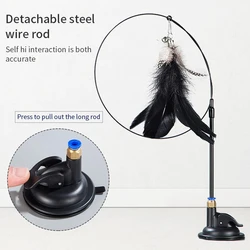 Interactive Cat Toy Funny Simulation Bird Feather with Bell Cat Stick Toy for Kitten Playing Teaser Wand Toy Pet Cats Supplies