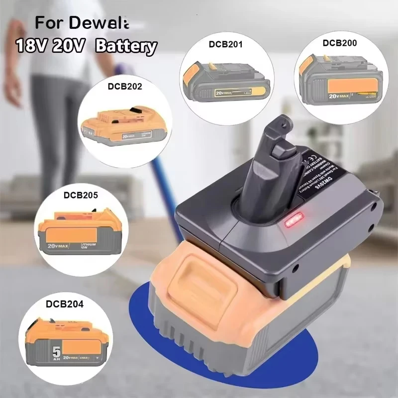 For Makita/Dewlt/Milwaukee/Bosch/Einhell/Ryobi 18V Battery Adapter Converter to For Dyson V6 V7 V8 Battery Vacuum Cleaner Tool