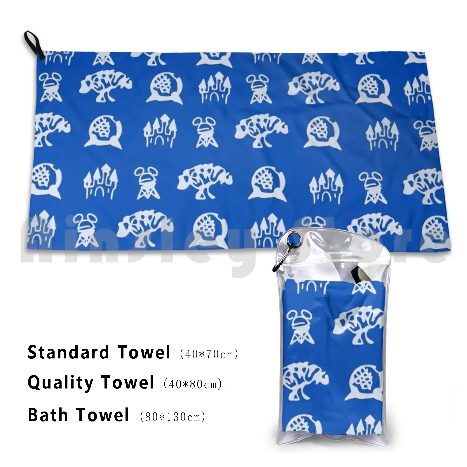 ريترو 4 باركس منشفة حمام وسادة الشاطئ ريترو ماجيك كينغدوم مملكة الحيوان Mgm Studios Theme