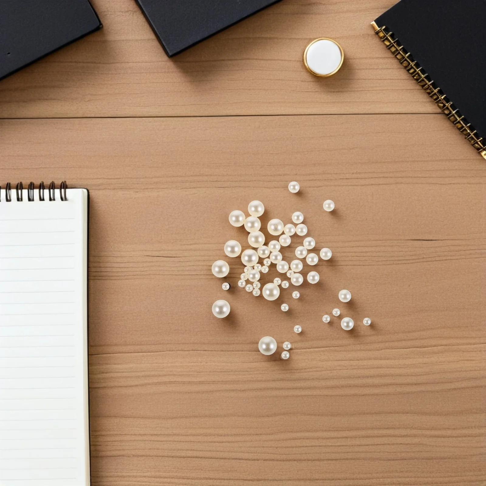 500 Stück Füllperlen 6/10/14 mm Elfenbein Kunststoff rund kein Loch Vasenfüller für Hochzeit Herzstück Dekor Party Tischstreuer