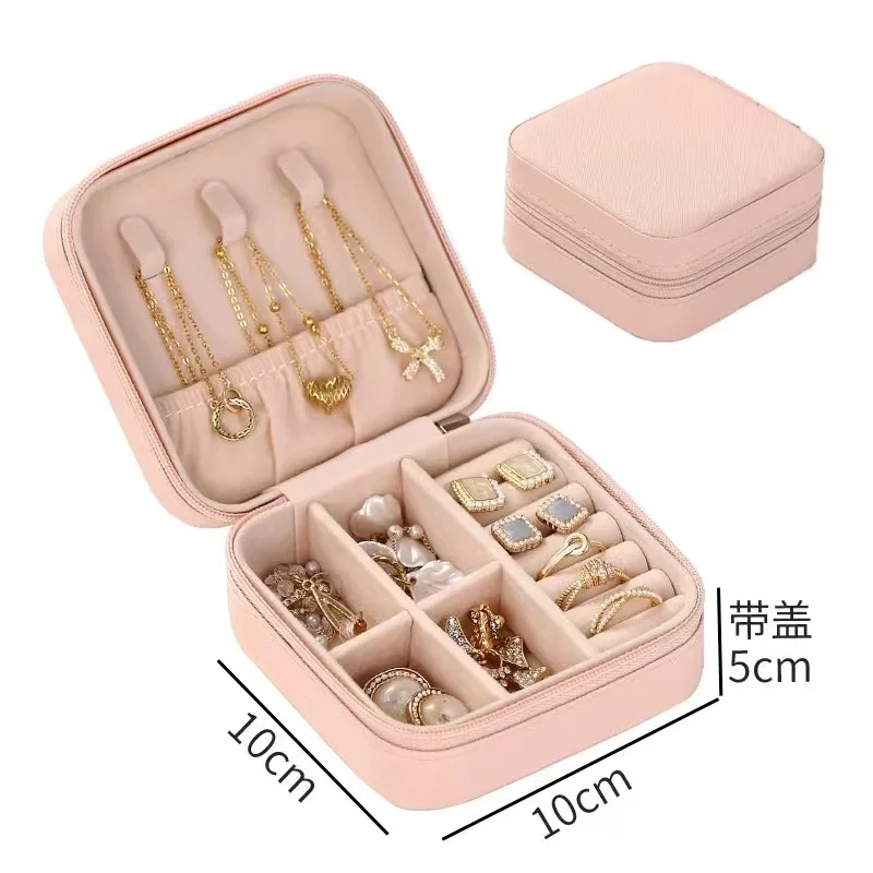 Portable Accessory Box Earrings Earrings Necklaces Rings Storage Jewelry Boxes Travel Jewelry Storage Bag Organizer Display Box