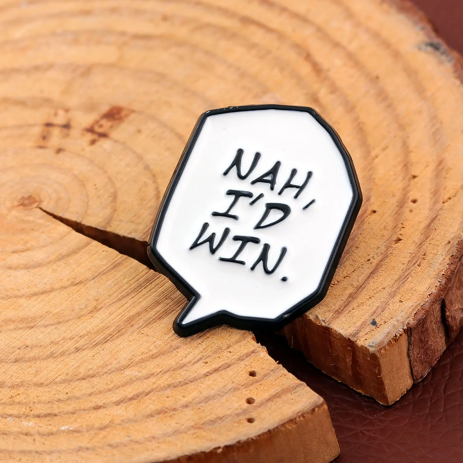 "NAH ، I'D WIN" دبابيس المينا الإبداعية Inspirat بروش اختبار مخصص بروش تشجيع شارة أفضل هدية الملابس حقيبة قبعة الملحقات