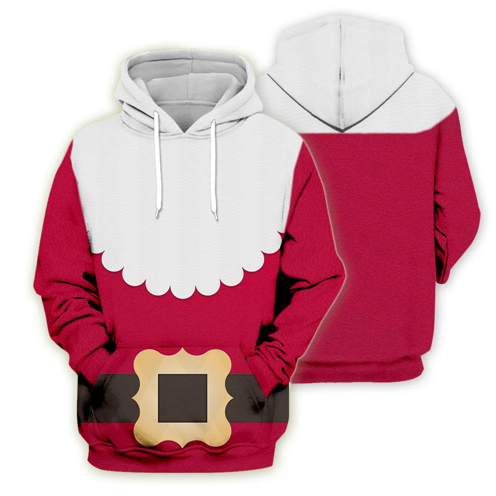

Funny Santa Claus Cosplay 3D Printing Polyester Hoodies For Men Autumn And Winter Casual Thin Sweatshirt Christmas Theme Clothes