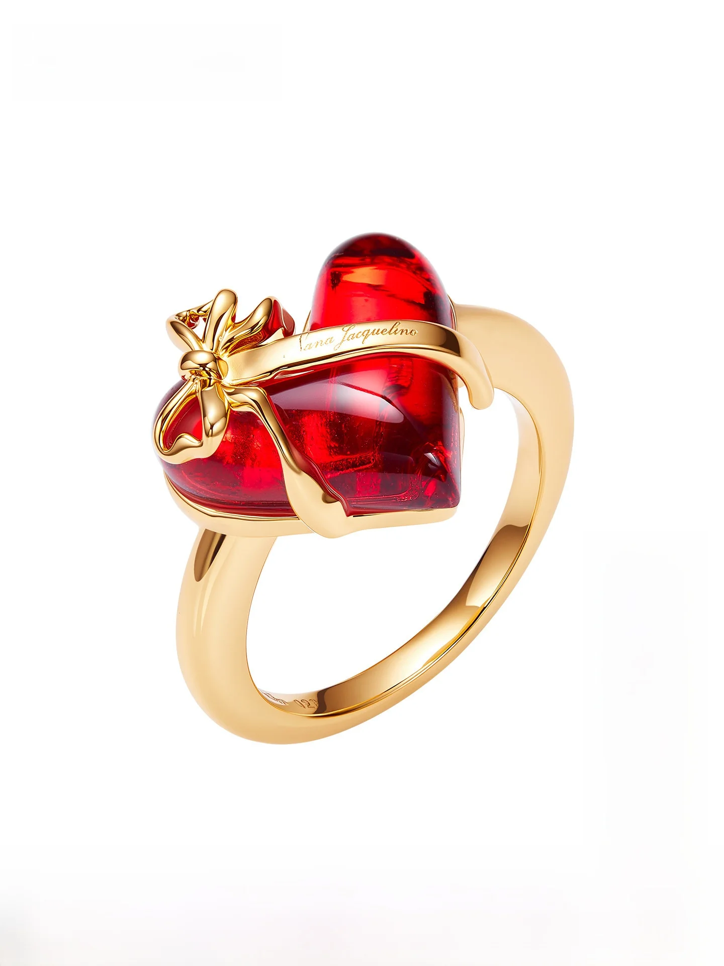 

Кольцо с красным сердечком из серии Nana Jacqueline Dert, женское кольцо с уникальным дизайном, высококачественное, элегантное, модное ювелирное украшение, подарок