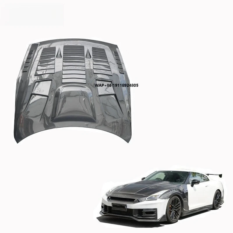

New Condition Carbon Fiber Engine Cover C-Style Front Bonnet Hood for GTR R35