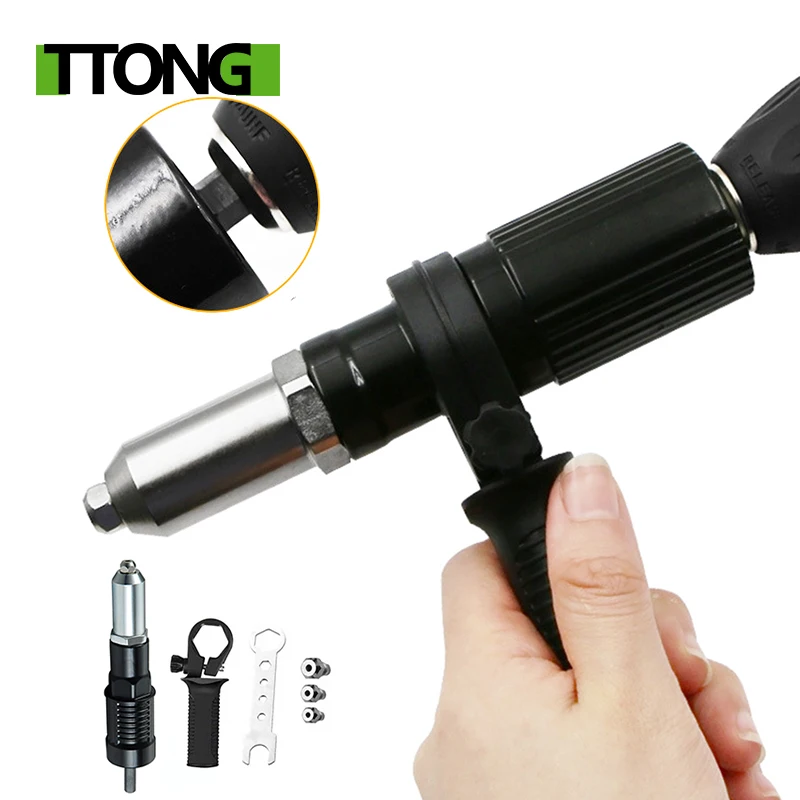 Electric Rivet Gun 2.4mm-4.8mm rivet nut gun drill adapter Cordless riveting tool Insert Nut Pull Rivet Tool