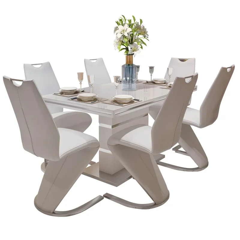 Nordic Modern Dining Room Furniture table a manger complet 4 6 Seats Dining Table Mdf  And Chair