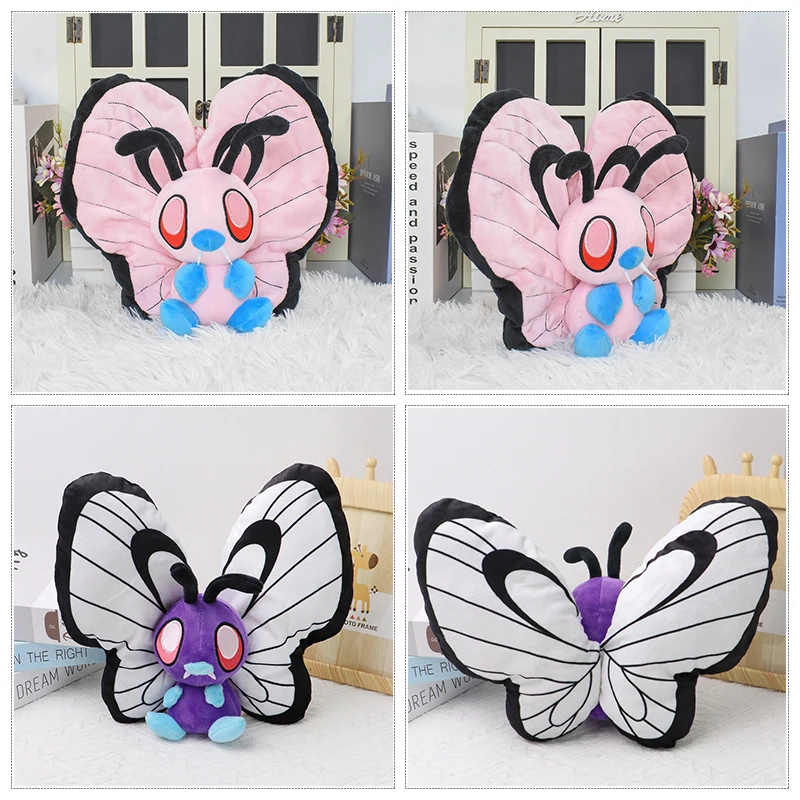 Pokemon Butterfree Peluche Plush Toy Shiny Butterfly Adorable Soft Stuffed Doll Pocket Monster Animals Collection Birthday Gift