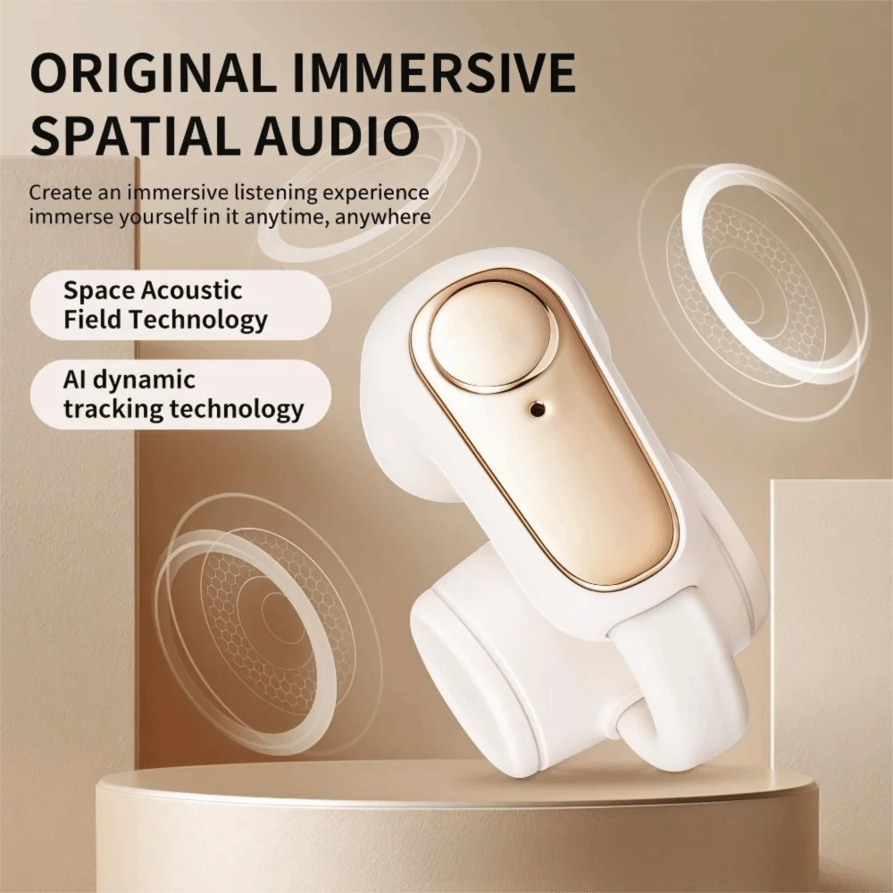 

Ultra-Secure Clip Design Clip-On Ear Headphones Bluetooth 5.4 HIFI Sound Bluetooth Earphones Single Ear Clip