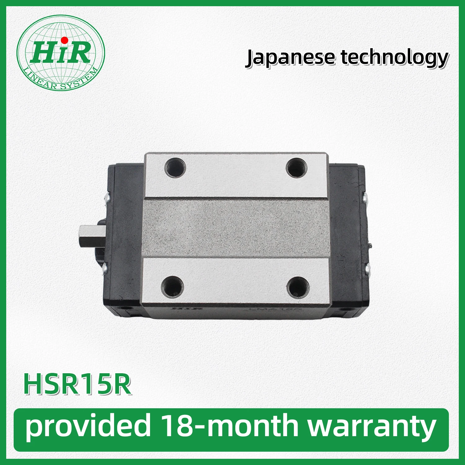 

HIR Linear Actuator Parts HSR15 HSR15R HSR15R1UU HSR15R1SS Bearing Steel Low Noise Slide Block for CNC Machine Ball Linear Rails