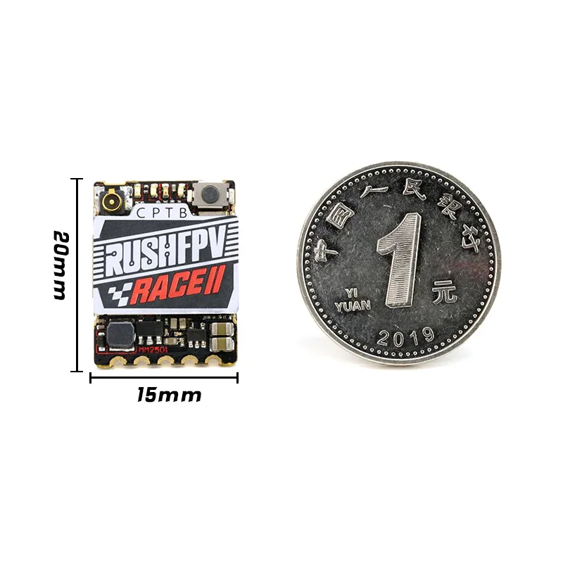 

RushFPV RUSH Tank Race II FPV VTX 5.8GHz 25-200mW Adjustable SmartAudio Stable Signal Low Latency 20x15mm