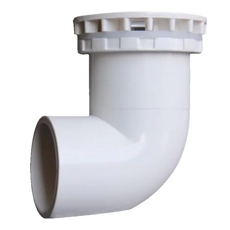 

White/Grey/Blue Fish Tank Curved PVC Pipe Fittings 90 Degree Elbow Flat Bottom Drainage Upper And Lower Water Pipe Joints