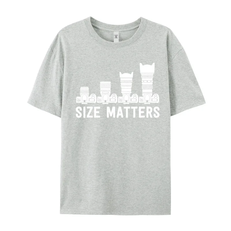 Funny Photography Lens Size Matters Slogan Christmas 100% Cotton O Neck Men Tops & Tees T Shirt Retro Short Sleeve T Shirts