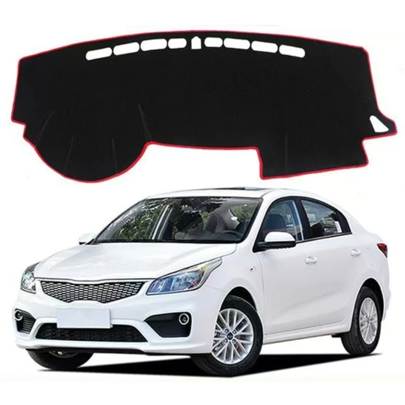 For Russia KIA RIO 3 K2 2012-2017 Dashboard Cover Dash Board Mat Carpet Pad Anti-Glare Sun Shade Carpet Cushion Car Accessories