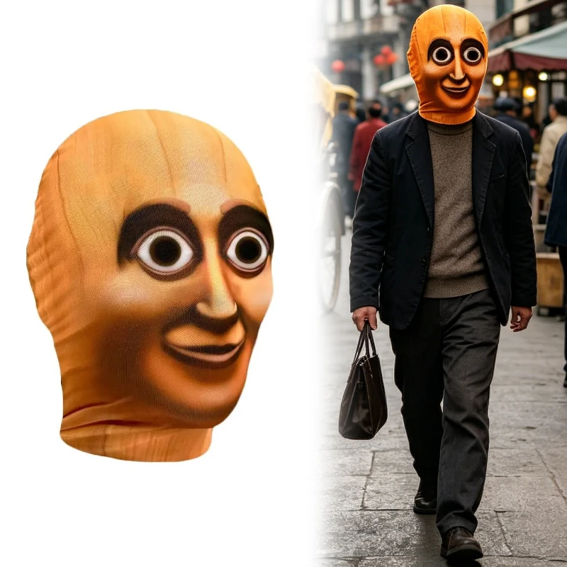3D Printed Full Face Mask Balaclava Realistic Visual Effect Mask for Cosplay Halloween Christmas  Role-Playing Party Props