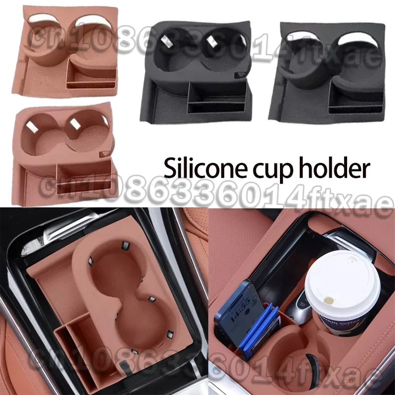 

For Mercedes Benz C Class W206 GLC X254 2023-2025 Central Console Water Cup Holder Silicone Waterproof Protective Pad Cover Trim