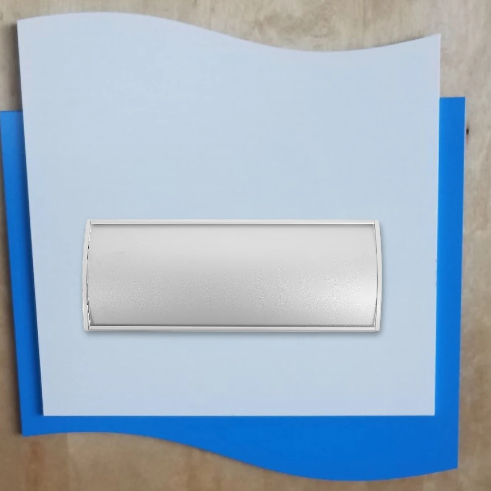 Aluminum Alloy Office Door Sign Blank Single Sided Name Plate Desk Number Holder For Wall Mount Hospital Classrooms