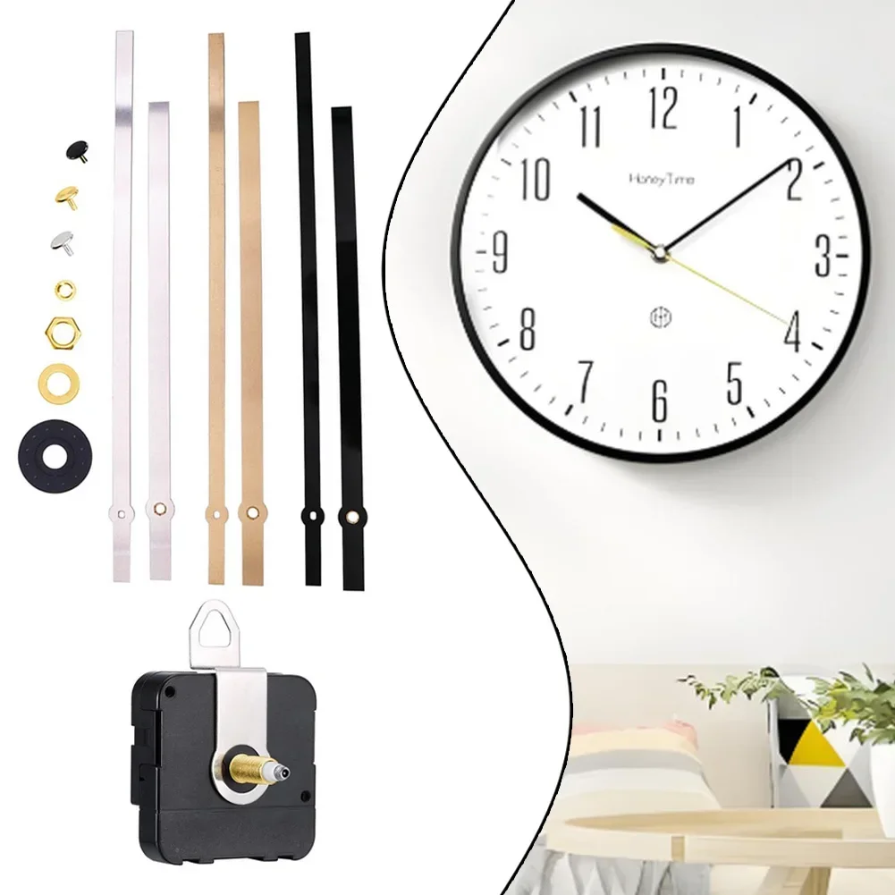 1set High Torque Quartz Clock Movement 250mm Minute Hand Black Silver Gold Hands Kit For Large Diameter Clocks