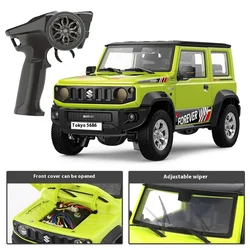 HG4-53 Jimny 1/16 Scale Remote Control Climbing Car - Openable Doors Realistic Model LED Lights New Year gift for kid