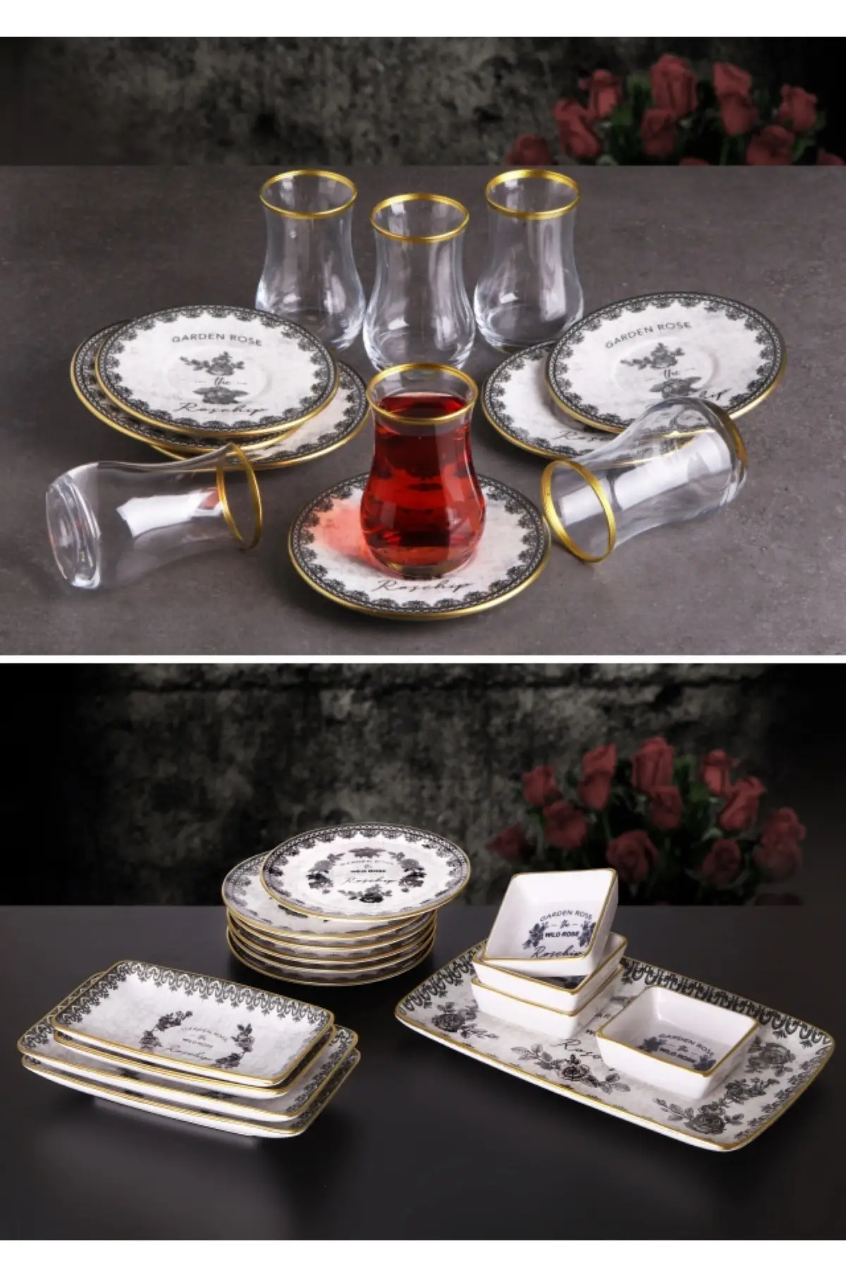 

Turkish Tea Cup Cup Glass ceramic breakfast cake serving set-written Turkish Tea Cup Glass Cup Glass Cup Glass