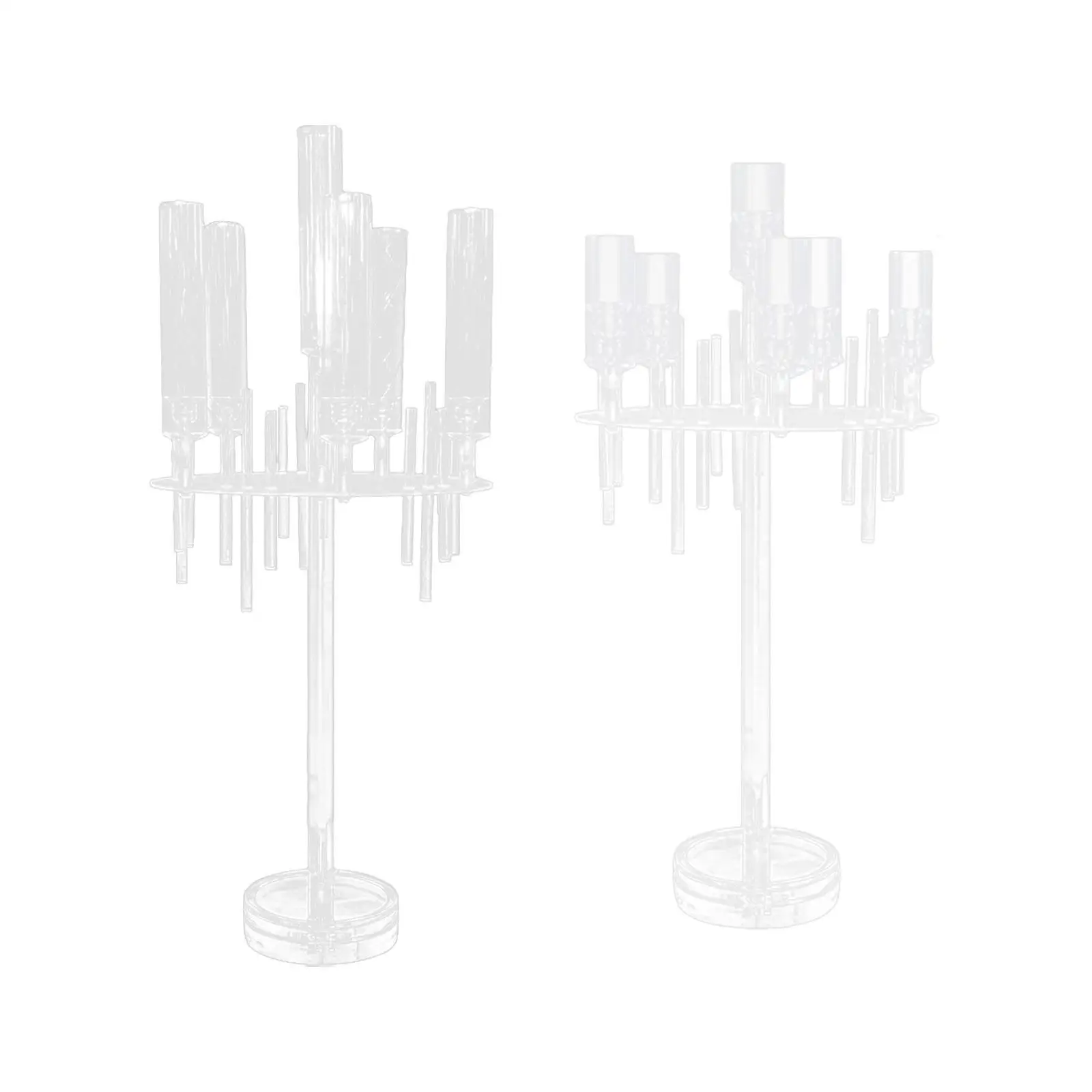 Candelabrums Centrepiece Transparent Candleholder Unique Base Design Candle