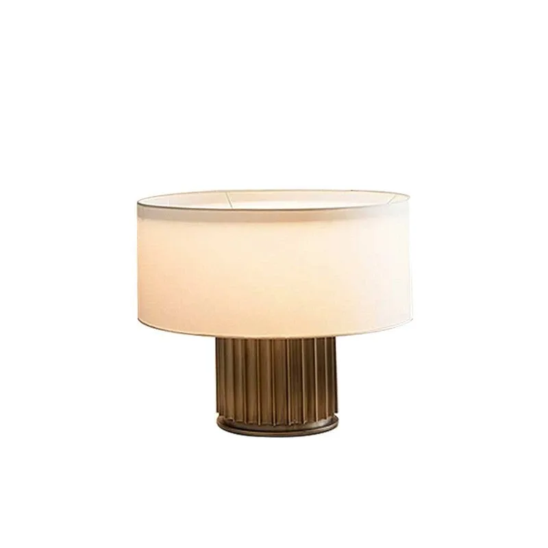 Simple living room table lamp New Chinese creative model room Hotel bedroom bedside fabric table lamp