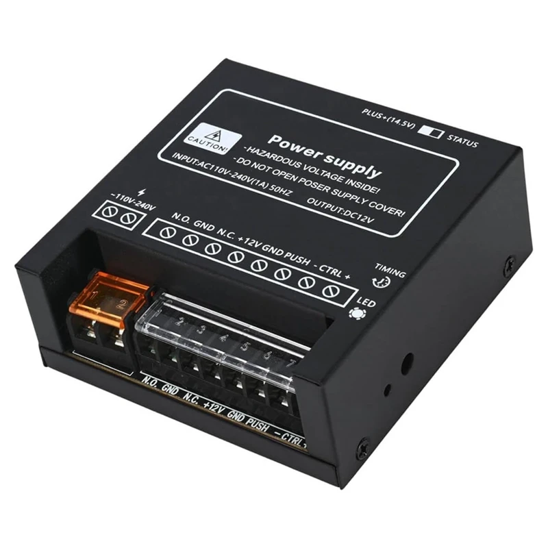 Controller di alimentazione per sistema di accesso alla porta Serratura elettrica Interfono Ingresso telecamera 110 V-240 V CA a uscita 12 V CC 4 A Durevole