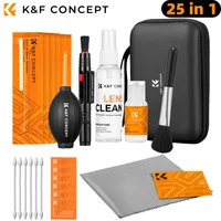 K & F Concept-Kit de limpieza de cámara 25 en 1, con soplador de cámara, toallitas, hisopos de tela, limpiador, pluma de limpieza líquida para lente de cámara y teléfono