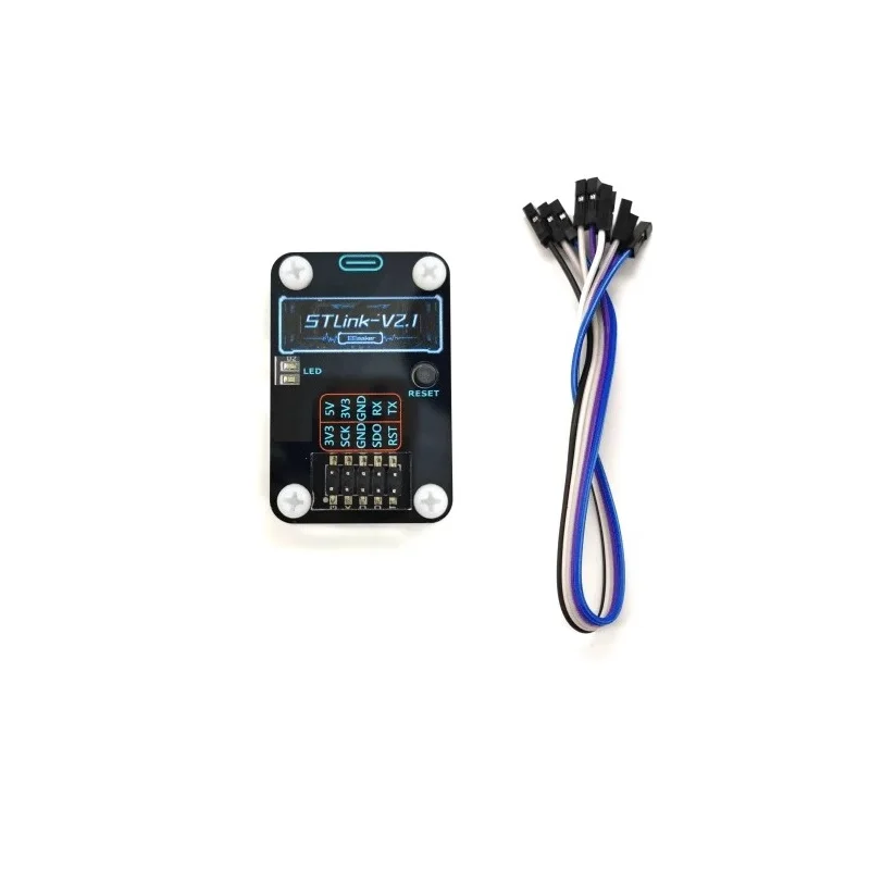 ST LINK V2.1 Emulation Debugging Downloader STLINK Programmierbrenner STM32 Serie SWD serielle Schnittstelle 3,3 V/5 V unterstützt Drag and Drop – Detail 6