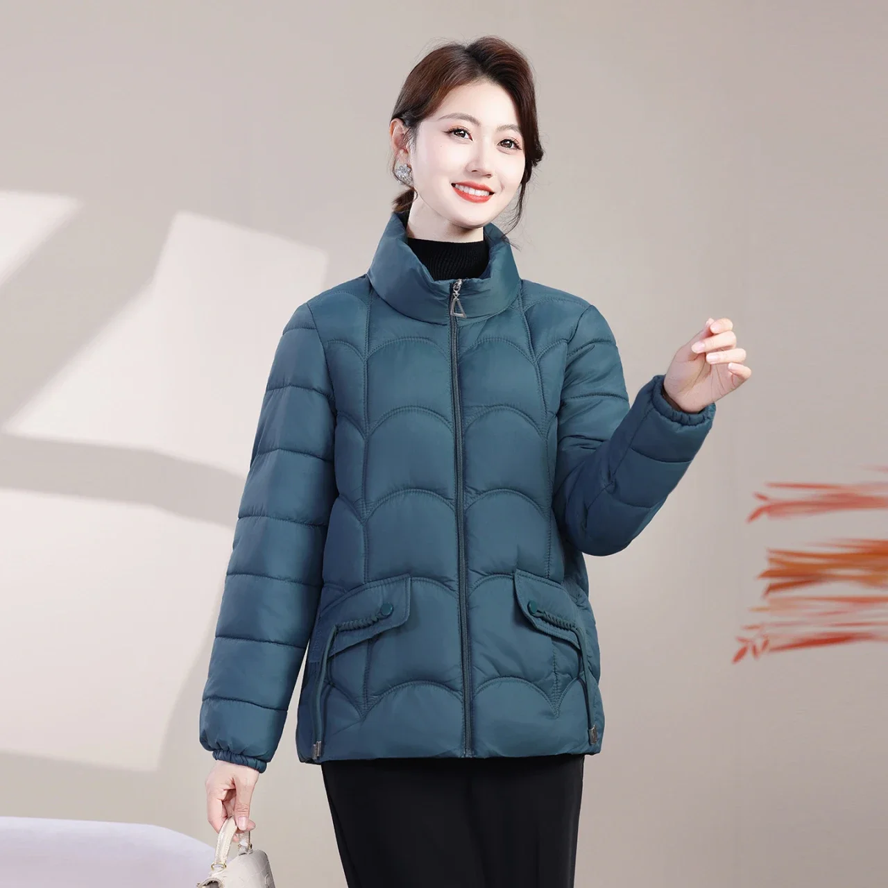 

Зимняя хлопковая куртка, женское пуховое хлопковое пальто для среднего и пожилого возраста, традиционное осенне-зимнее пальто