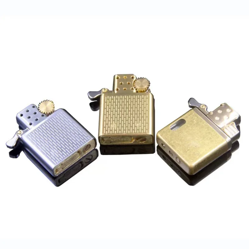 2024 Zorro Kerosene Lighter Inner Insert Parts Gas/Oil Flint Grinding Wheel Brass White Steel Cigarettes Lighters Repalce