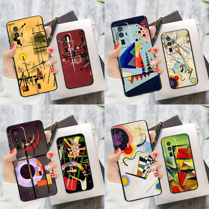 Wassily Kandinsky Abstract Artistic Case For Xiaomi 14T Pro 13T 12T 11T 13 14 Ultra POCO X6 Pro M6 X3 X5 M5s F3 F5 F6 Cover